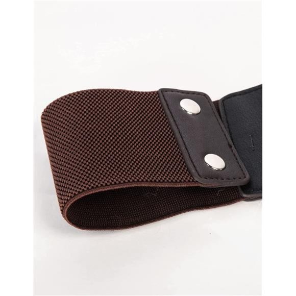 GRACE KARIN PU Leather Belt Rivets Wide Waist Stretch Waistband Steampunk Corset main image 5
